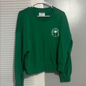 Old Navy Vibrant Green Terry Sweatshirt